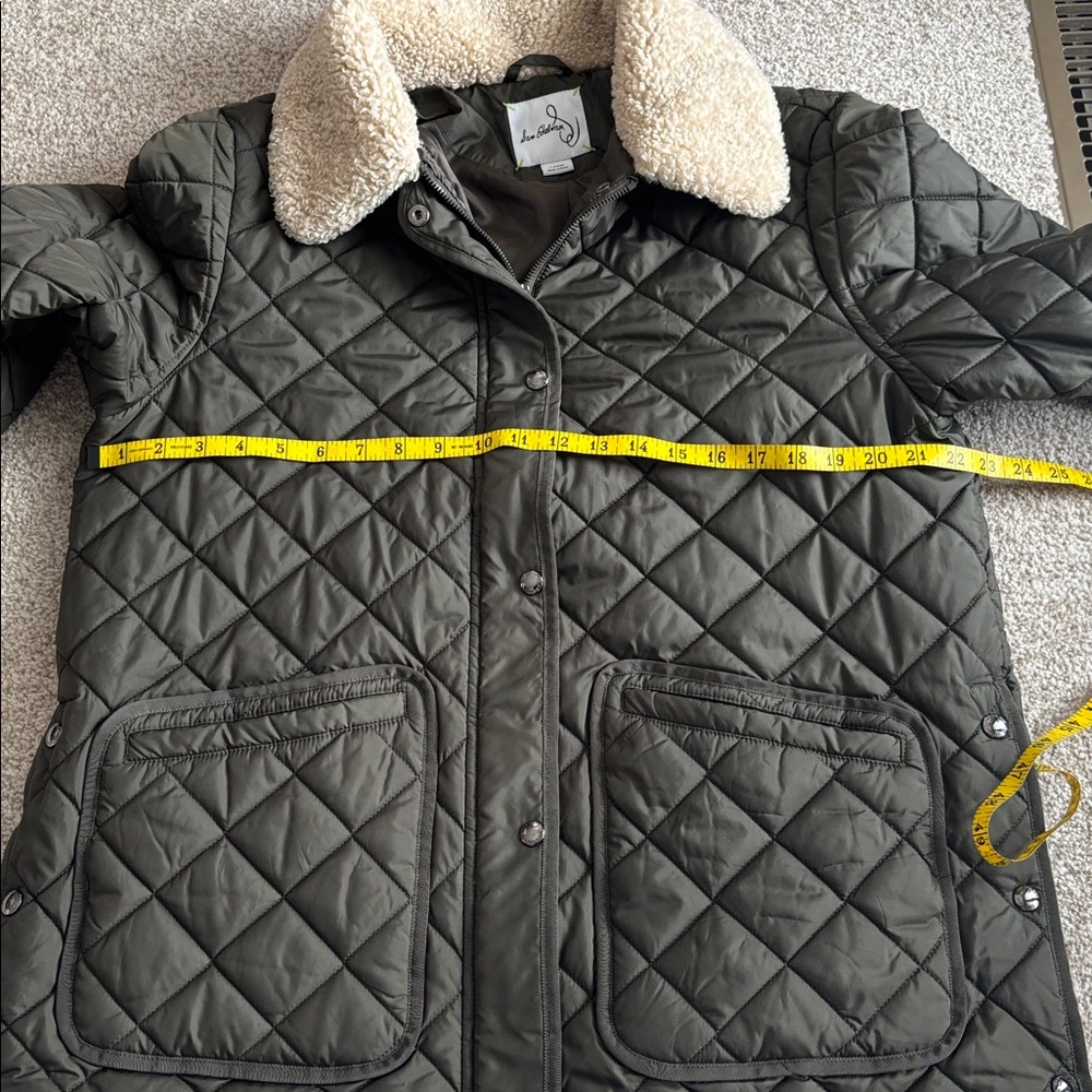 Sam Edelman Quilted Coat with Faux Shearling Collar - Picture 3 of 4